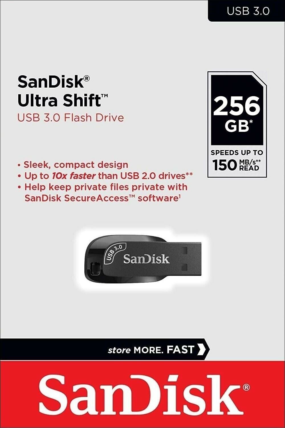 Eksterna memorija USB-A 3.2 SanDisk Ultra Shift, 256Gb SDCZ410-256G-G46