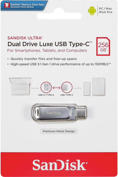 Eksterna memorija USB-A 3.2 / USB-C SanDisk Ultra Luxe Dual Drive, 256Gb SDDDC4-256G-G46