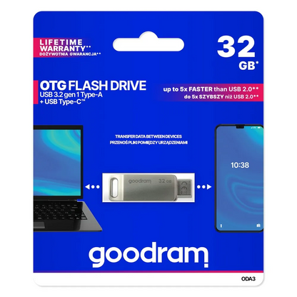 Eksterna memorija USB-A 3.2 / USB-C GoodRam ODA3, 32Gb