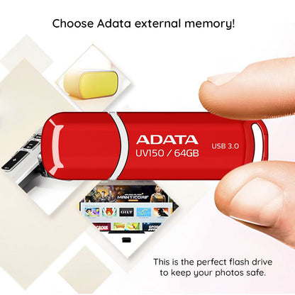 Eksterna USB-A 3.2 memorija Adata UV150, 64 GB AUV150-64G-RBK