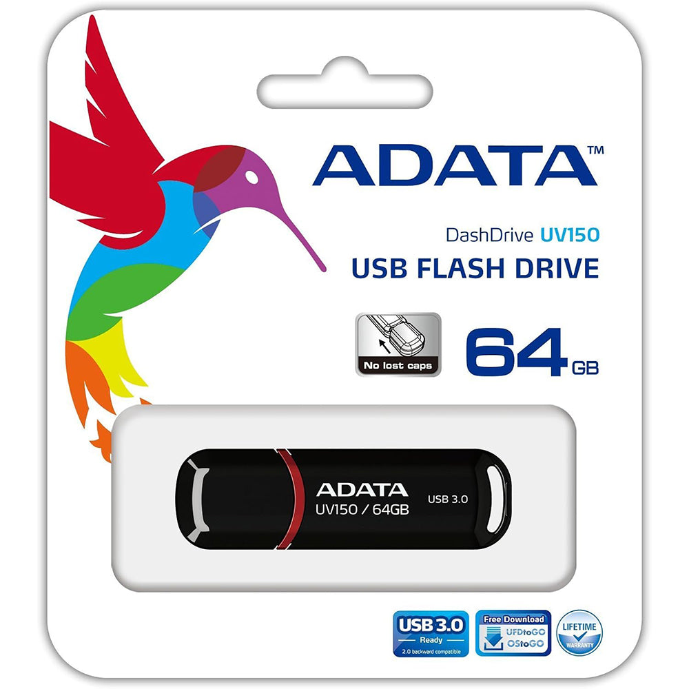 Eksterna USB-A 3.2 memorija Adata UV150, 64 GB AUV150-64G-RBK