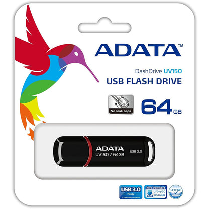 Eksterna USB-A 3.2 memorija Adata UV150, 64 GB AUV150-64G-RBK