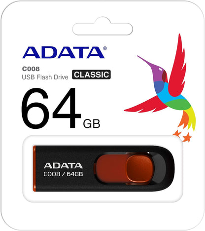 Spoljna memorija USB-A Adata C008, 64Gb AC008-64G-RKD