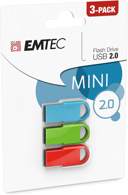 Eksterna memorija USB-A Emtec D250 Mini, 16Gb, Set 3 komada ECMMD16GD252P3