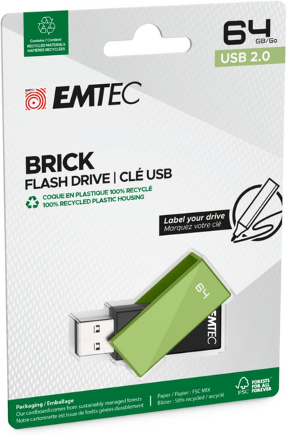 Eksterna memorija USB-A Emtec C350 Brick, 64Gb ECMMD64GC352