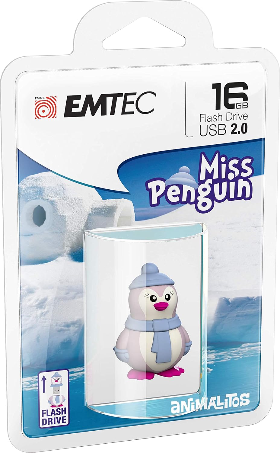 Spoljna memorija USB-A Emtec M336 Miss Penguin, 16Gb ECMMD16GM336