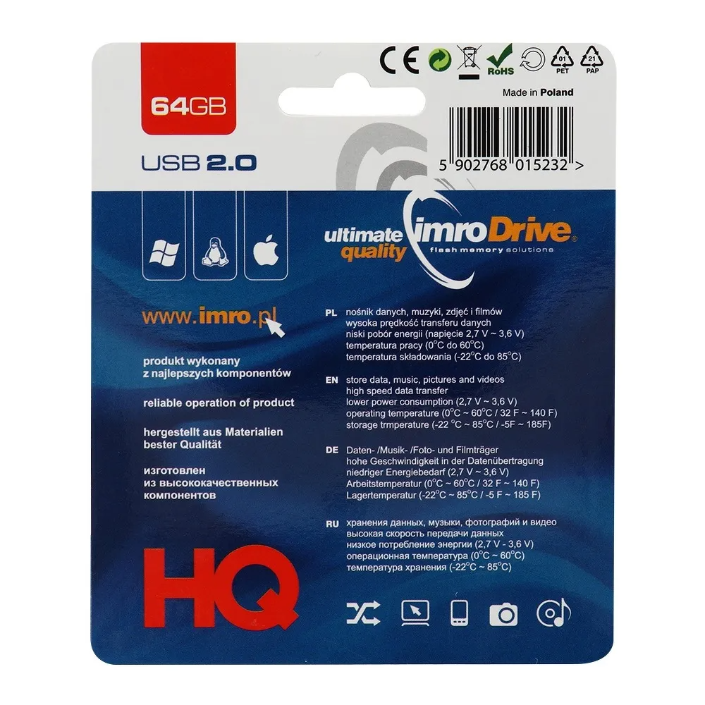 Eksterna memorija USB-A Imro, 64Gb