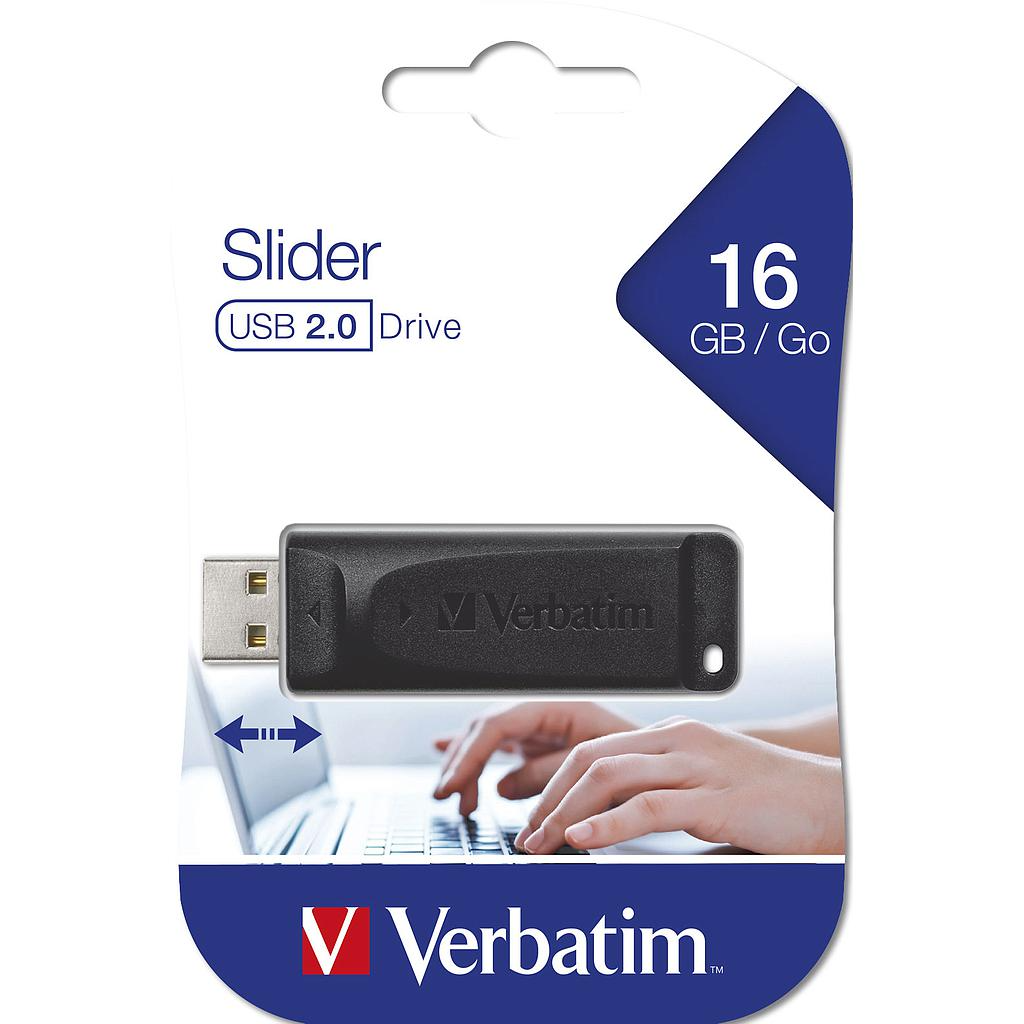 Eksterna memorija USB-A Verbatim PenDrive Slider, 16Gb