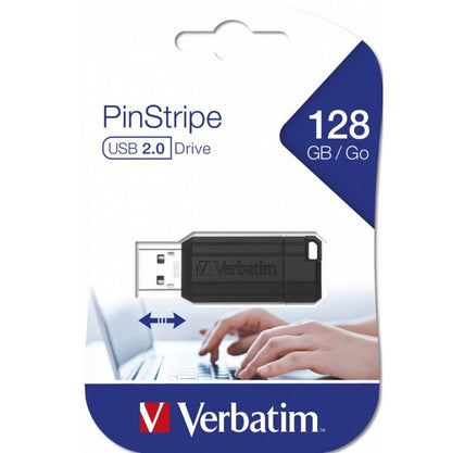Eksterna memorija USB-A Verbatim PenDrive Pinstripe, 128Gb