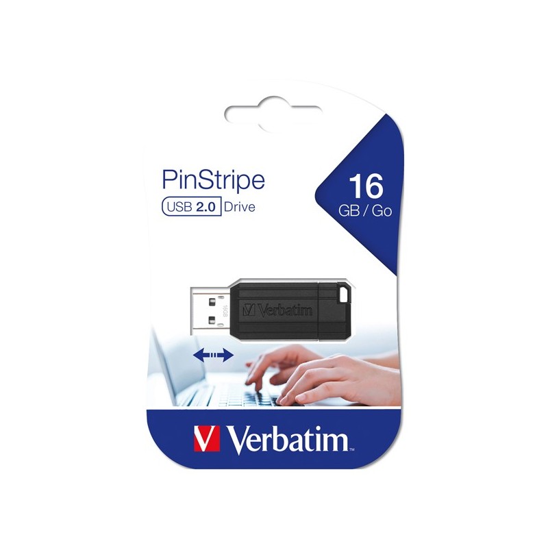 Eksterna memorija USB-A Verbatim PenDrive Pinstripe, 16Gb