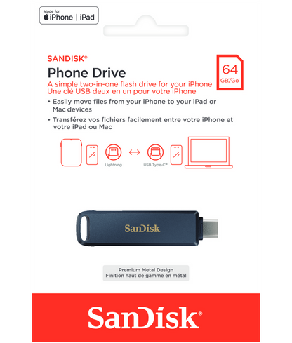 Eksterna memorija USB-C / Lightning SanDisk Phone Drive, 64Gb SDIXD0N-064G-GN6NN