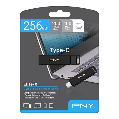 Eksterna memorija USB-C PNY Elite X, 64Gb P-FDI64GELTXC-GE