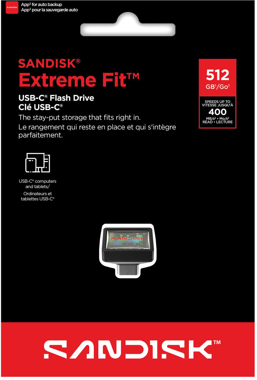 Eksterna memorija USB-C SanDisk Extreme Fit, 512Gb SDCZ530-512G-G46