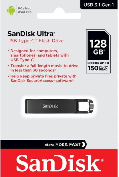 Memorija Eksterna USB-C SanDisk Ultra, 128Gb SDCZ460-128G-G46