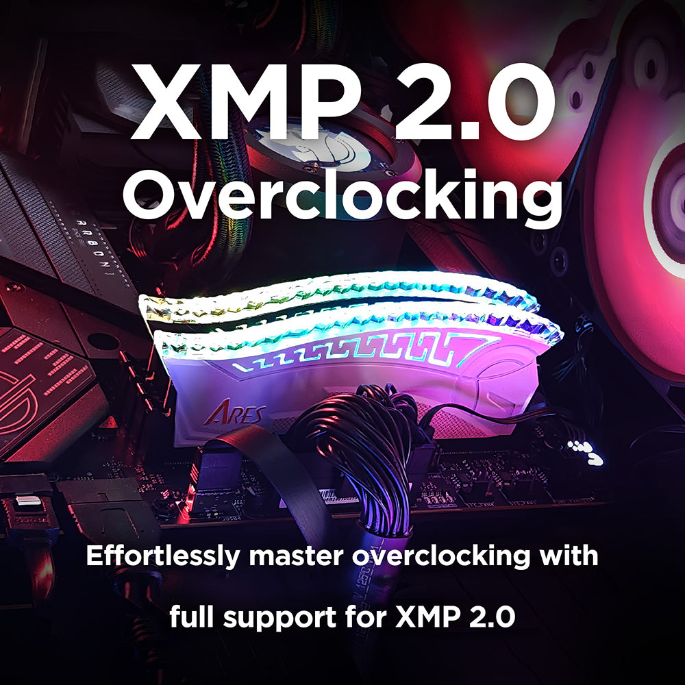 Memorija RAM Dato Ares Armor, DDR4, RGB, 2 x 8GB, 3600Mhz, CL18, Crna AMRGB8GX216G36K