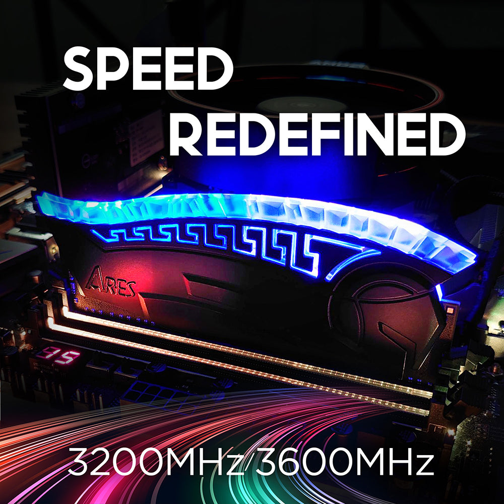 Memorija RAM Dato Ares Armor, DDR4, RGB, 8GB, 3600Mhz, CL18, Crna AMRGB1G88G36K