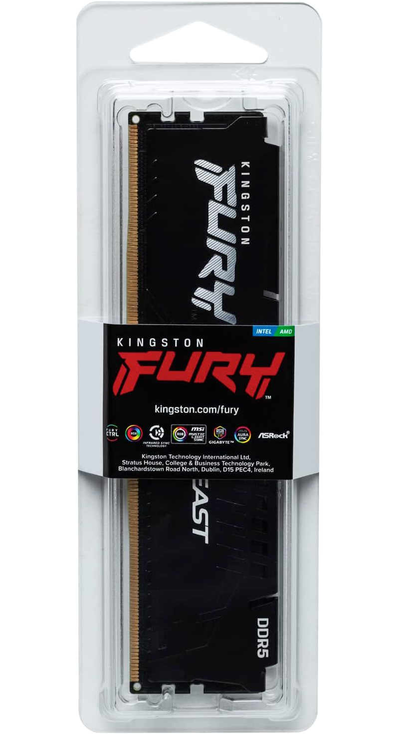 Memorija RAM Kingston Fury Beast, DDR5, 8GB, 5600Mhz, Refabrikovana KF556C40BB-8