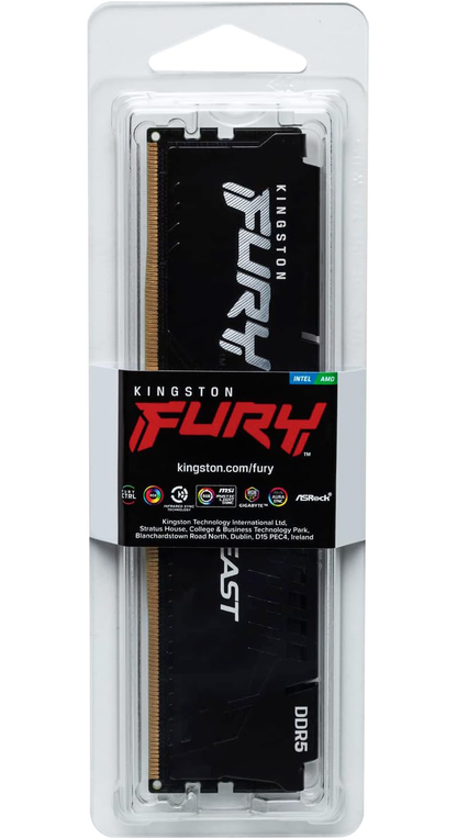 Memorija RAM Kingston Fury Beast, DDR5, 8GB, 5600Mhz, Refabrikovana KF556C40BB-8