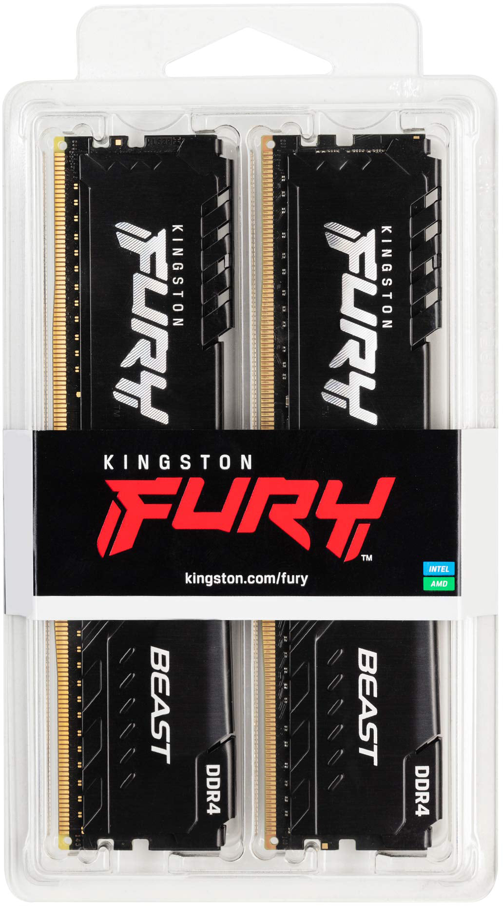 Memorija RAM Kingston Fury Beast, DDR4, 2 x 16GB, 3200MHz KF432C16BBK2/32