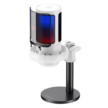 Mikrofon Cardioid HAVIT GK50, RGB, USB-C, 1.8m, Crni