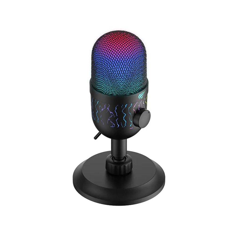 Mikrofon za igranje HAVIT GK52, RGB, USB-A, 1.8m, Crni