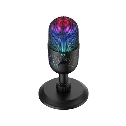 Mikrofon za igranje HAVIT GK52, RGB, USB-A, 1.8m, Crni