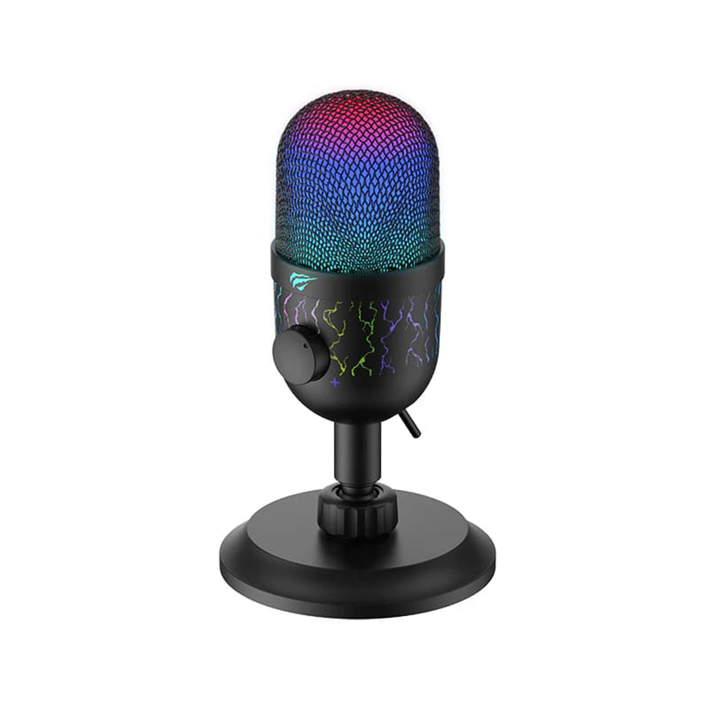 Mikrofon za igranje HAVIT GK52, RGB, USB-A, 1.8m, Crni