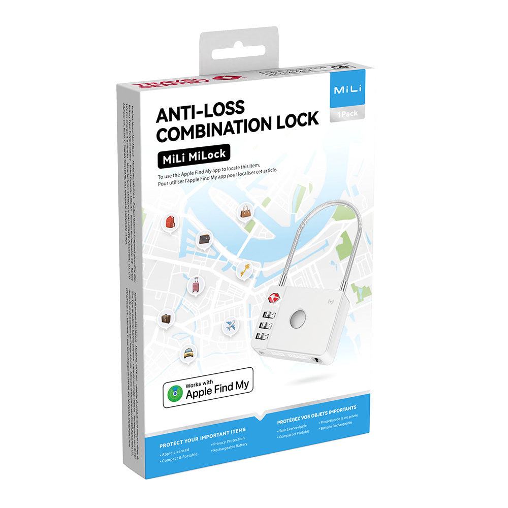 MiLi SmartTag MiLock Luggage za iOS Series, Bela HD-P16-L