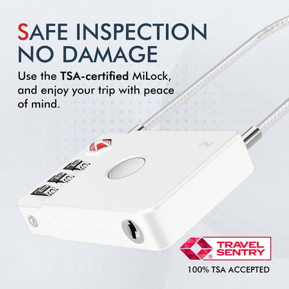 MiLi SmartTag MiLock Luggage za iOS Series, Bela HD-P16-L