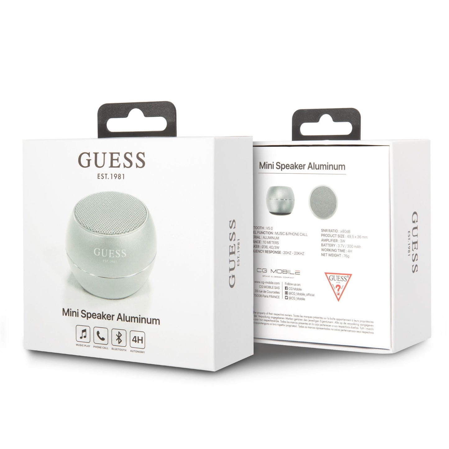 Prenosivi Bluetooth Zvučnik Guess, 3W, Srebrni