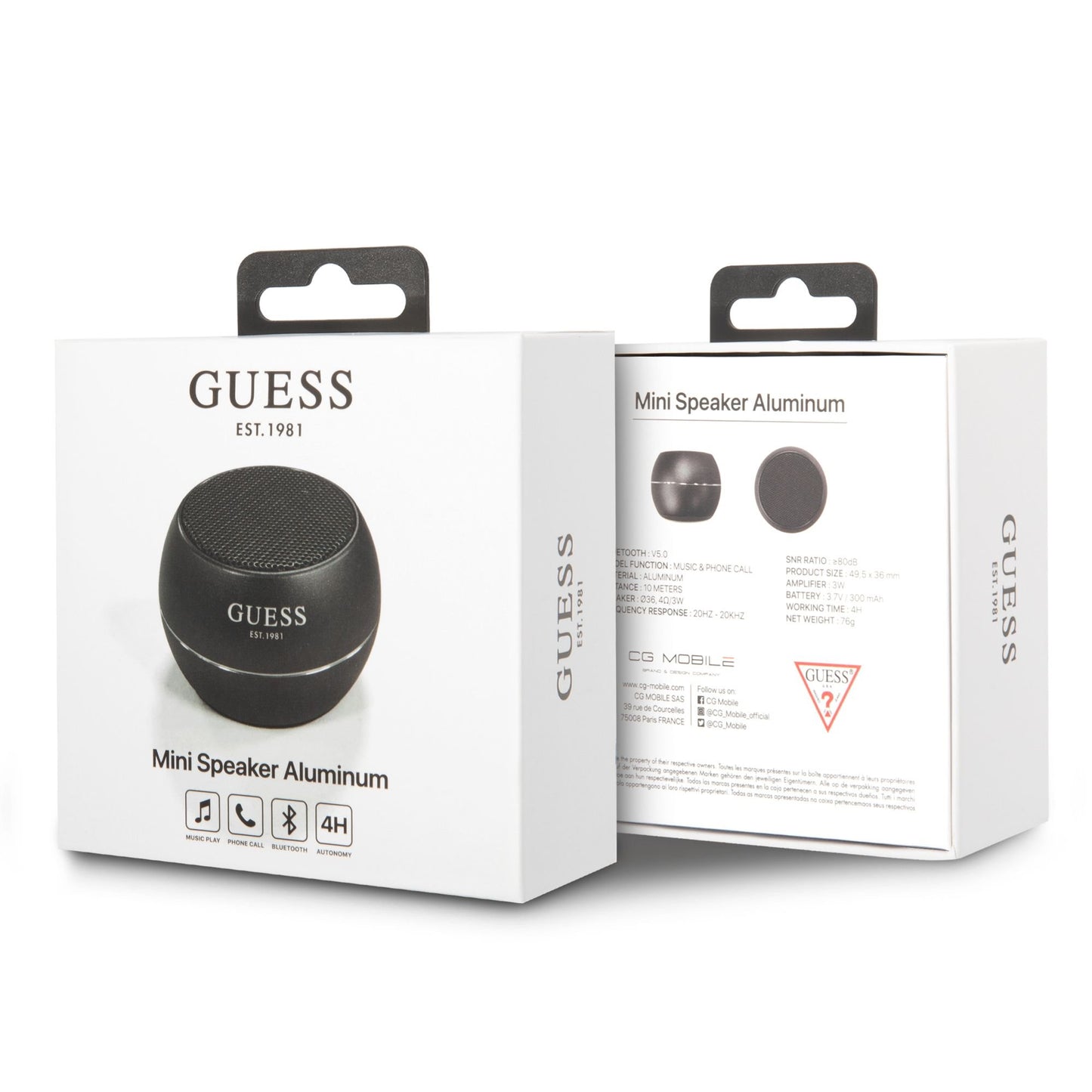Prenosivi Bluetooth zvučnik Guess, 3W, Crni