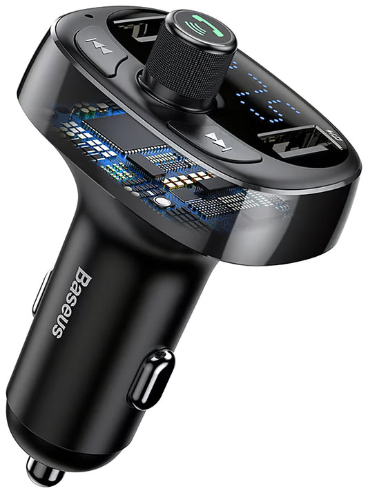 Bluetooth FM Modulator Baseus S-09, 2 x USB-A - 1 x microSD 