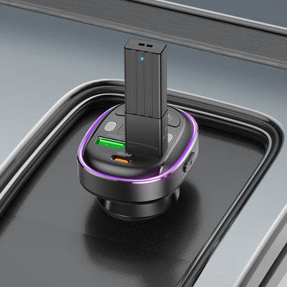 Bluetooth FM Modulator Borofone Bluetooth BC47, 2 x USB-A - 1 x USB-C 