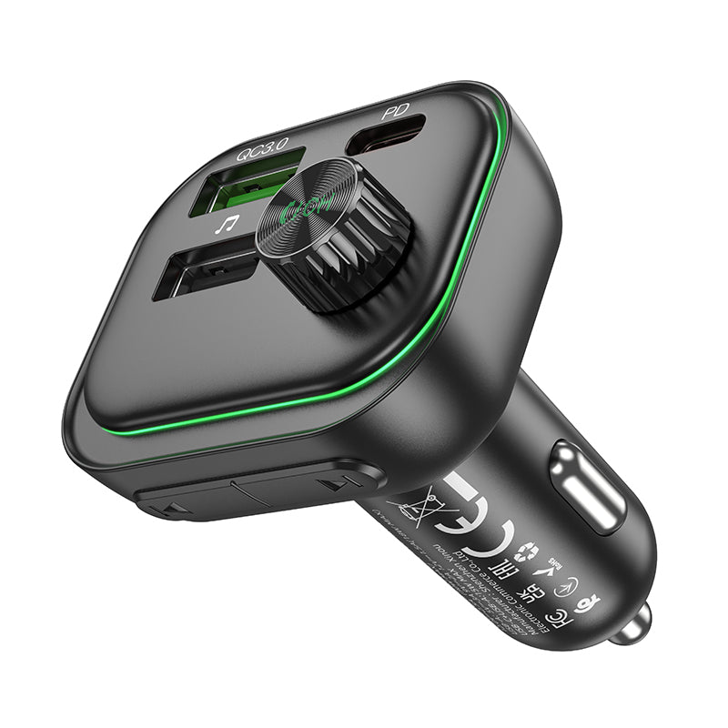 Bluetooth FM Modulator Borofone BC54, 2 x USB-A - 1 x USB-C 