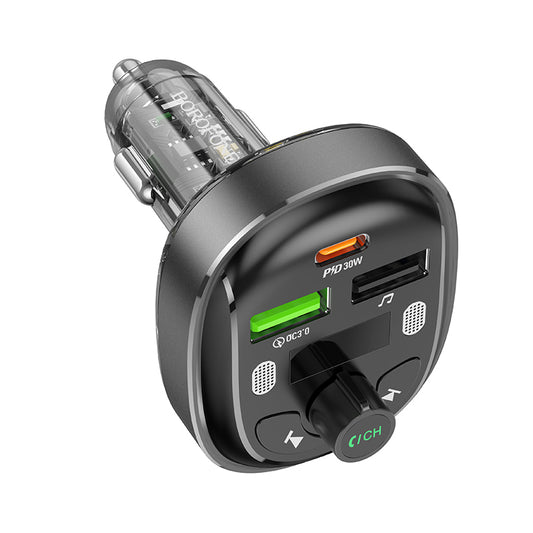 Bluetooth FM Modulator Borofone Bluetooth BC47, 2 x USB-A - 1 x USB-C 