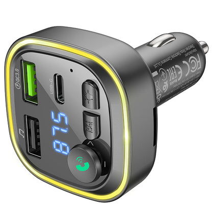 FM Bluetooth modulator Borofone BC48, 2 x USB-A - 1 x USB-C