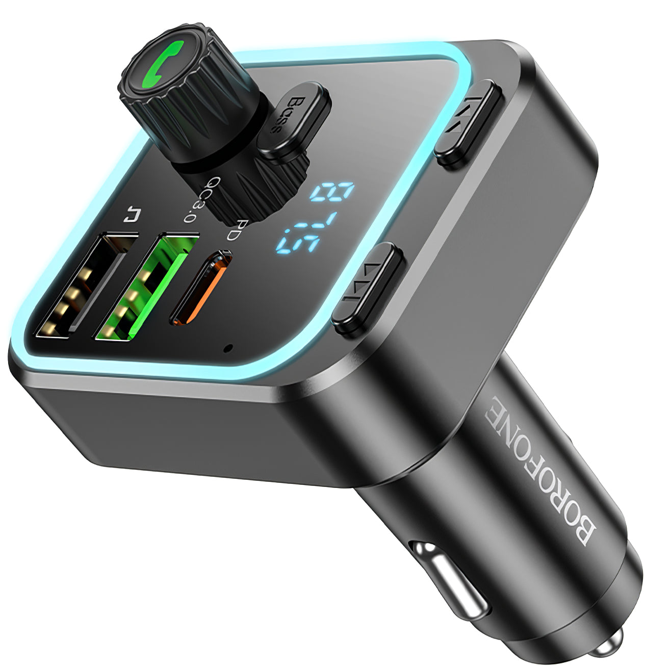 Bluetooth FM Modulator BC53 Highway, 2 x USB-A - 1 x USB-C 
