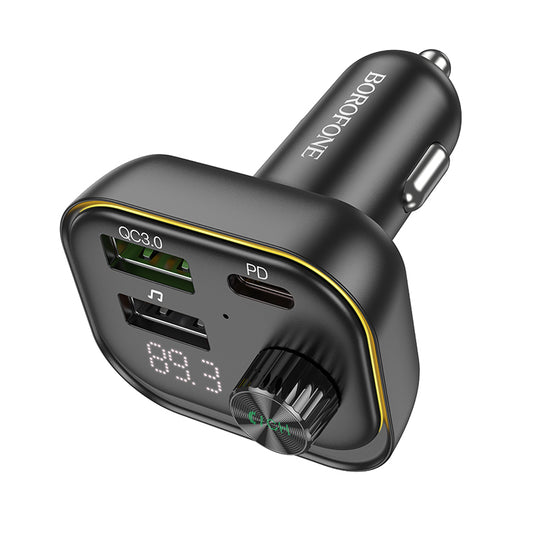 Bluetooth FM Modulator Borofone BC54, 2 x USB-A - 1 x USB-C 