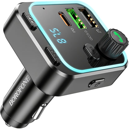 Bluetooth FM Modulator BC53 Highway, 2 x USB-A - 1 x USB-C 
