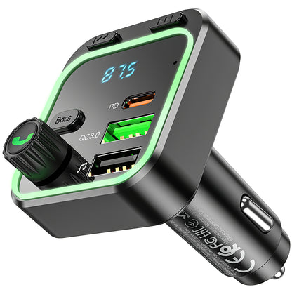 Bluetooth FM Modulator BC53 Highway, 2 x USB-A - 1 x USB-C 