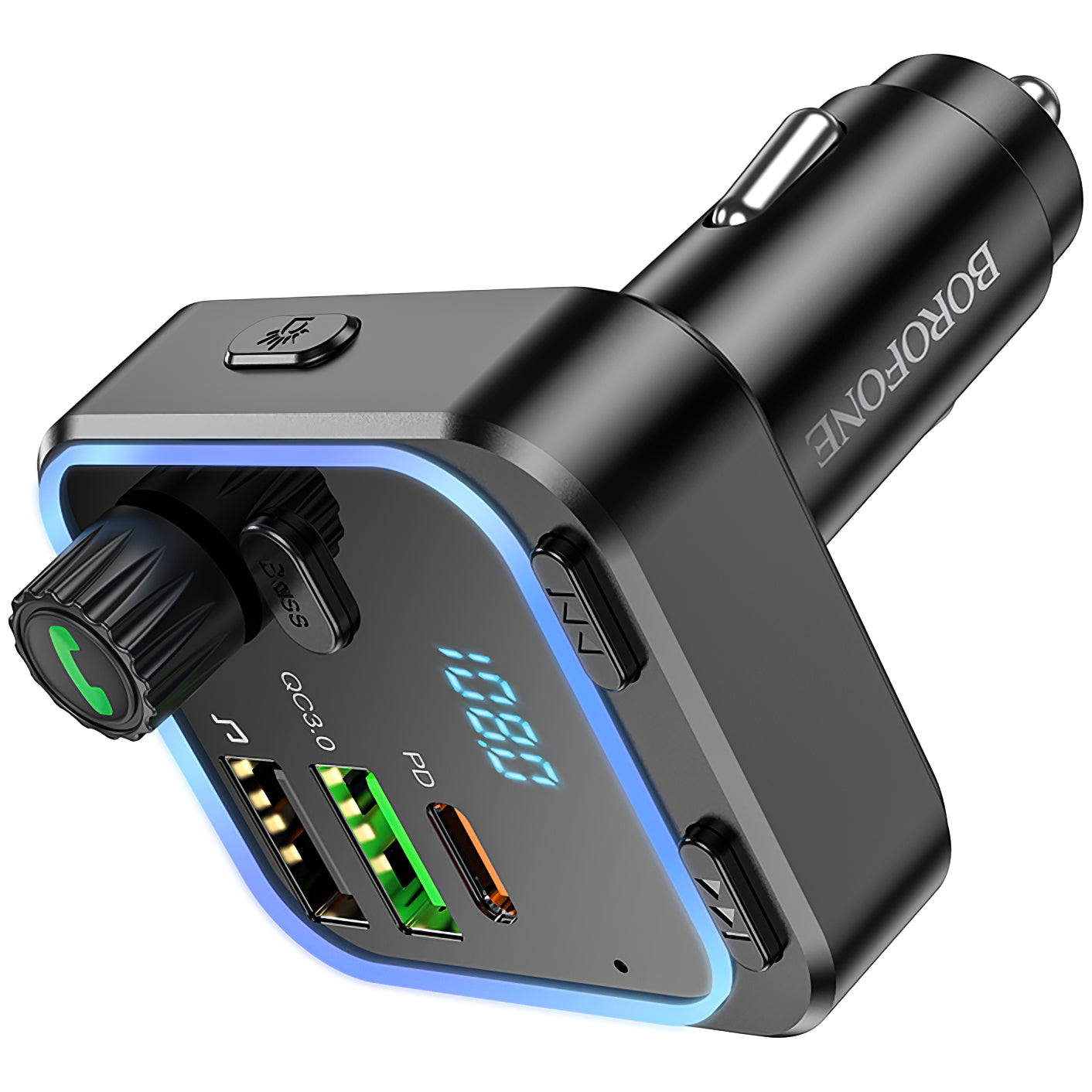 Bluetooth FM Modulator BC53 Highway, 2 x USB-A - 1 x USB-C 