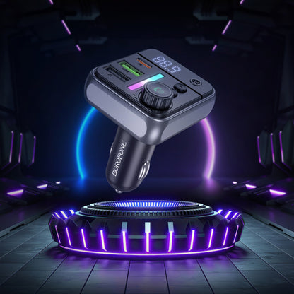 FM Bluetooth modulator Borofone BC50 Ascenso, 2 x USB-A - 1 x USB-C