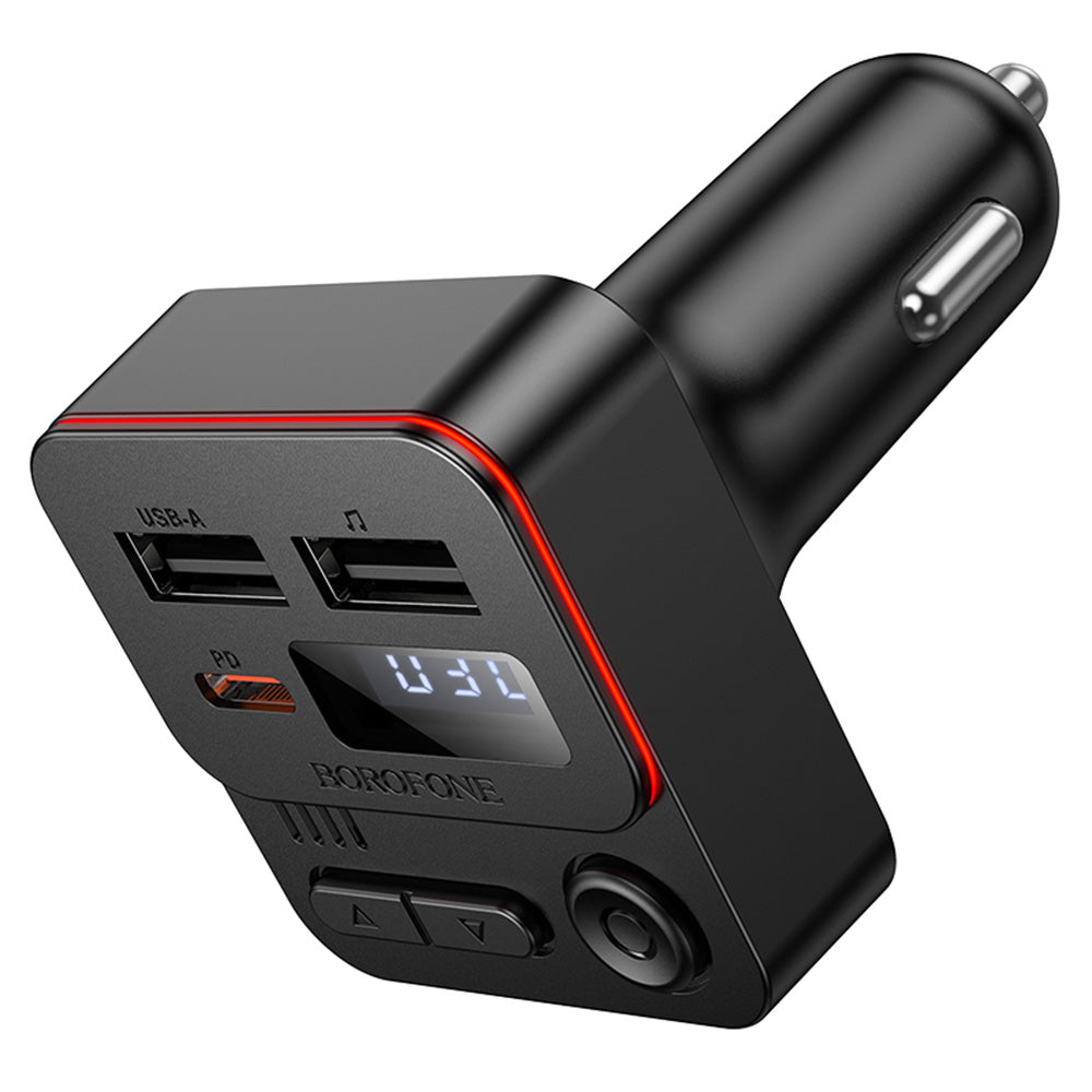 FM Bluetooth modulator Borofone BC60 Hero, 2 x USB-A - 1 x USB-C