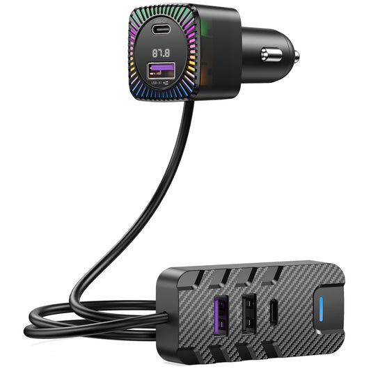 Bluetooth FM Modulator XO Design BCC13, 2 x USB-C - 3 x USB-A 