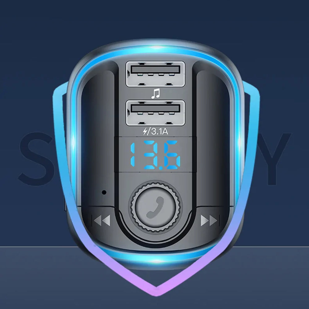 Modulator FM Bluetooth Yesido Y44, 2 x USB-A - 1 x microSD