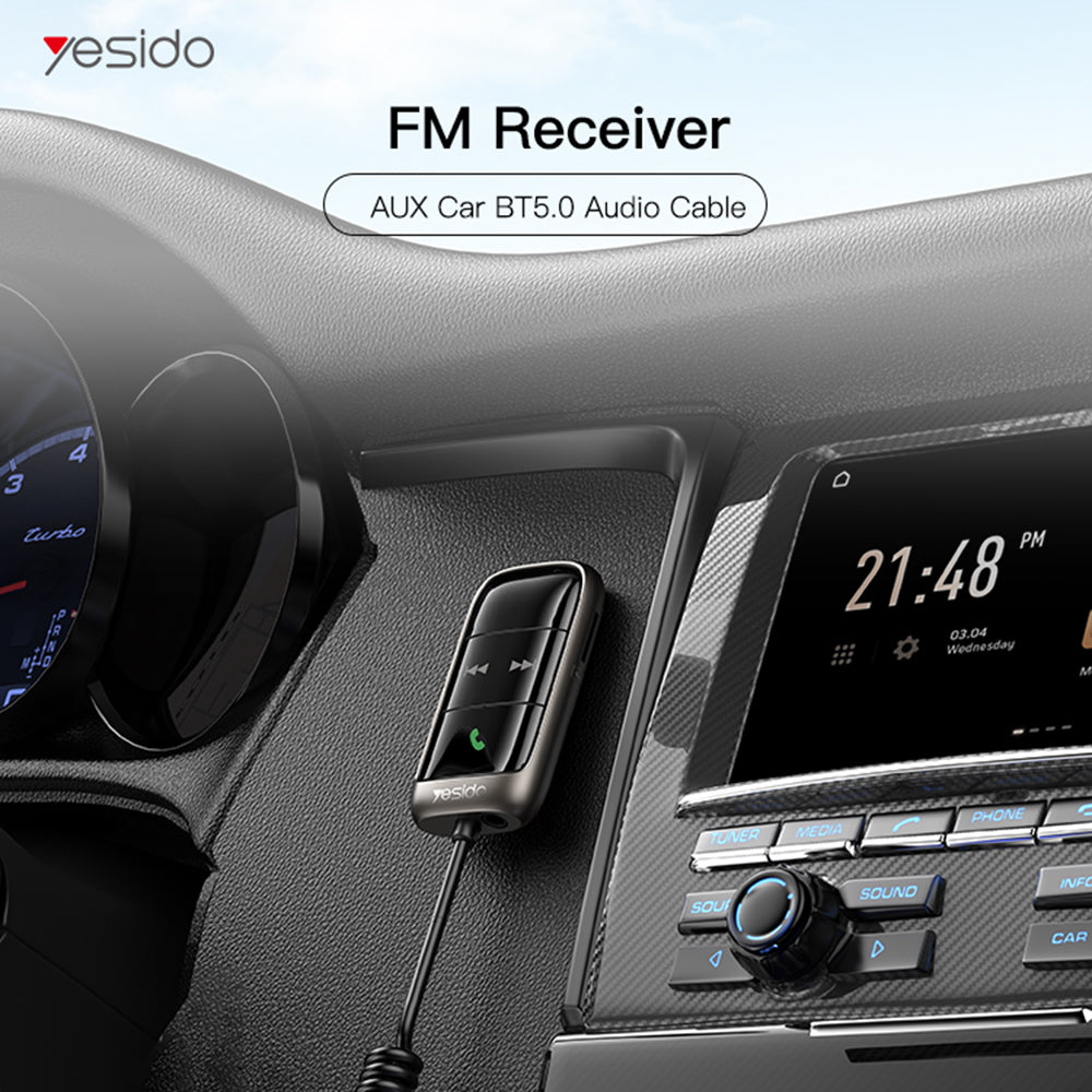 Modulator FM Bluetooth Yesido YAU32, 1 x 3.5mm - 1 x microSD