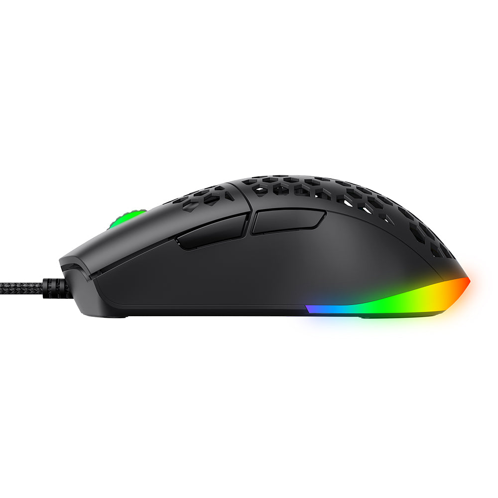 Miš Gaming Wired USB HAVIT MS1036, RGB, 1200DPI - 7200DPI, 1.6m, Beli