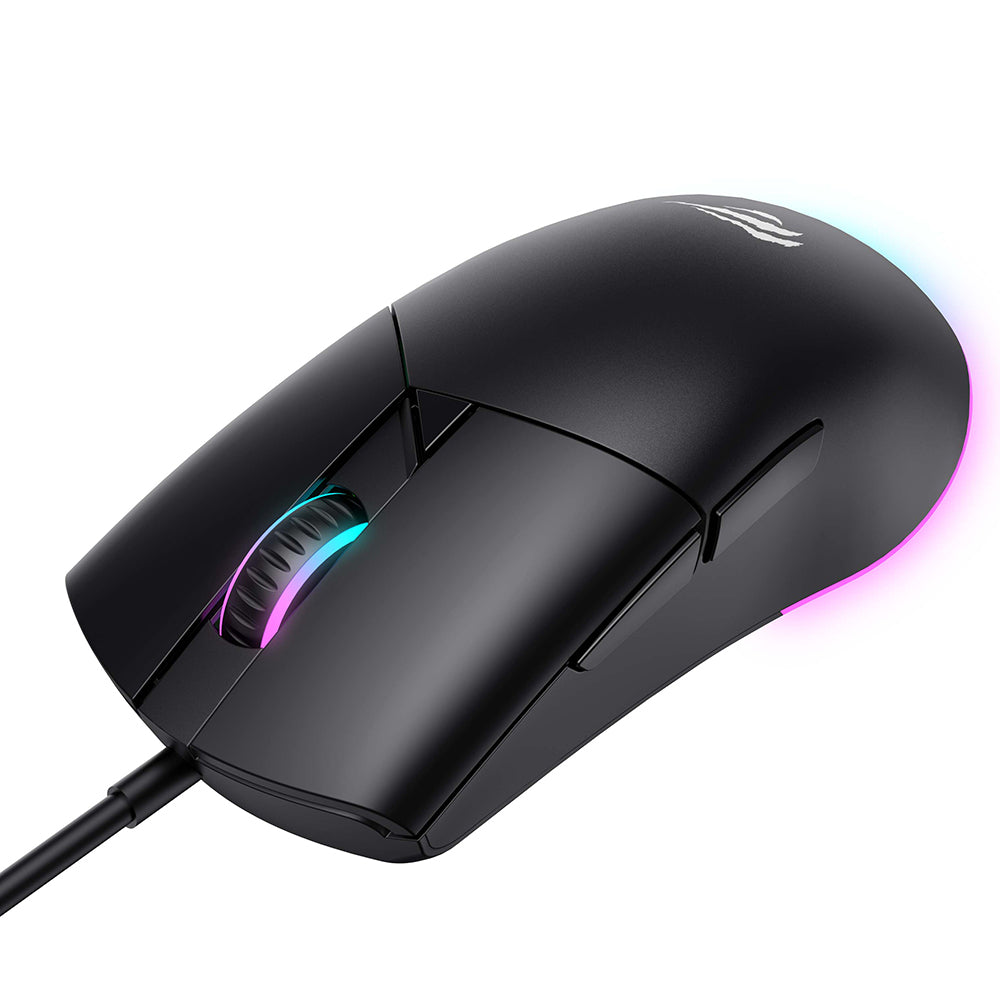 Miš za igranje sa žičanim USB-om HAVIT MS1038, RGB, 1200DPI - 7200DPI, 1.6m, Crni