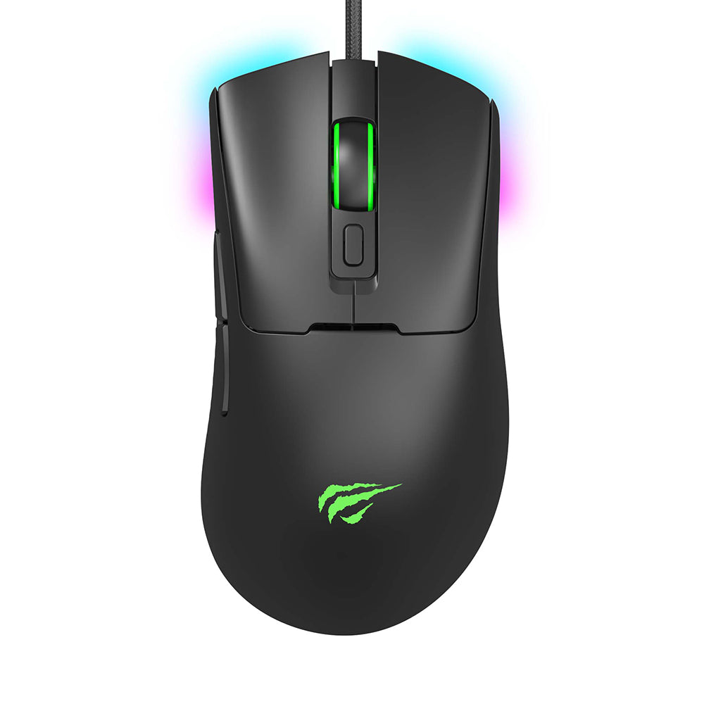 Gaming miš sa žicom USB HAVIT MS966, RGB, 800DPI - 12000DPI, 1.6m, Crni