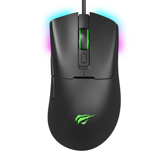 Gaming miš sa žicom USB HAVIT MS966, RGB, 800DPI - 12000DPI, 1.6m, Crni